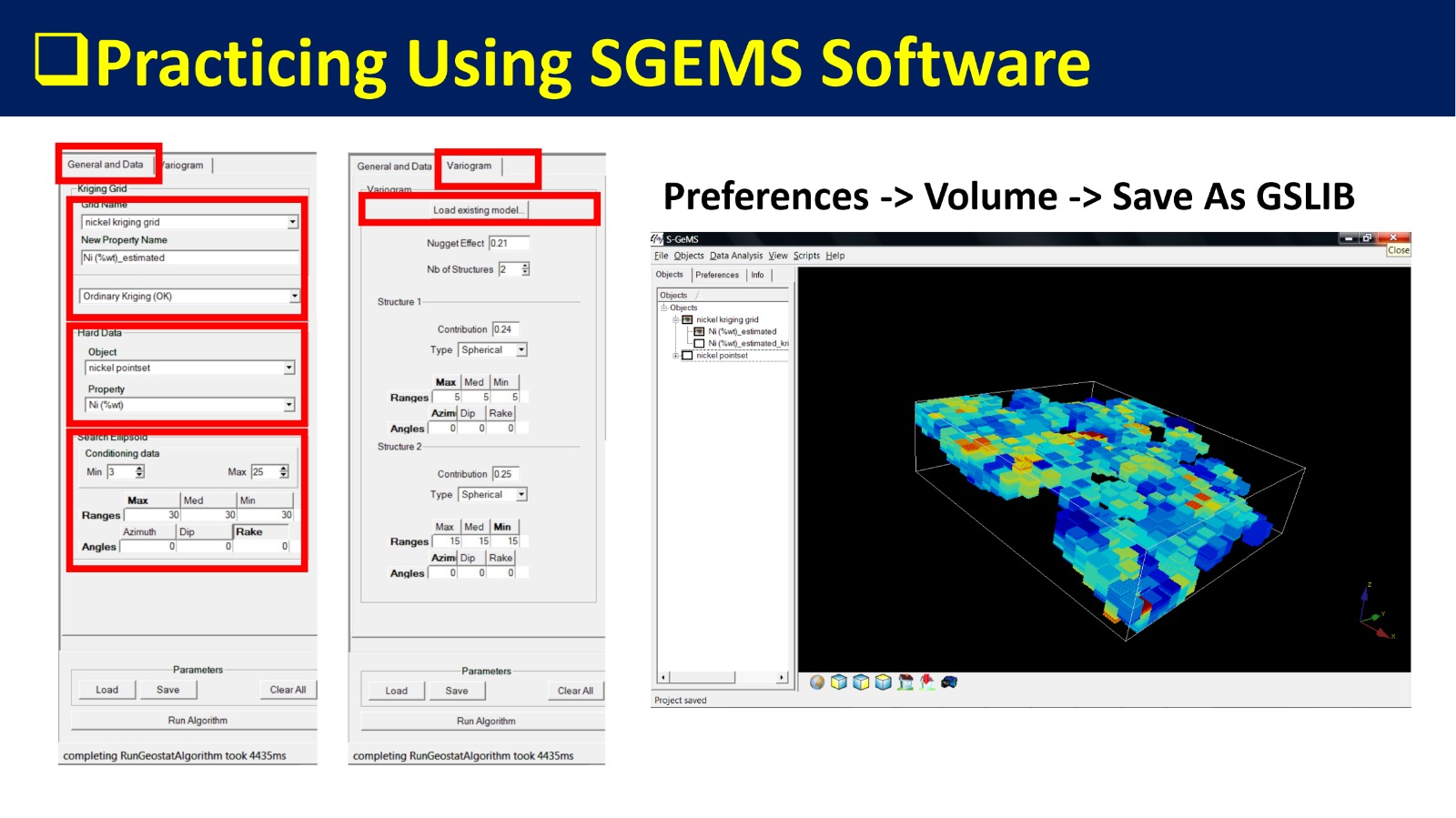 Geostatistic and Resources (BAPETA Training)